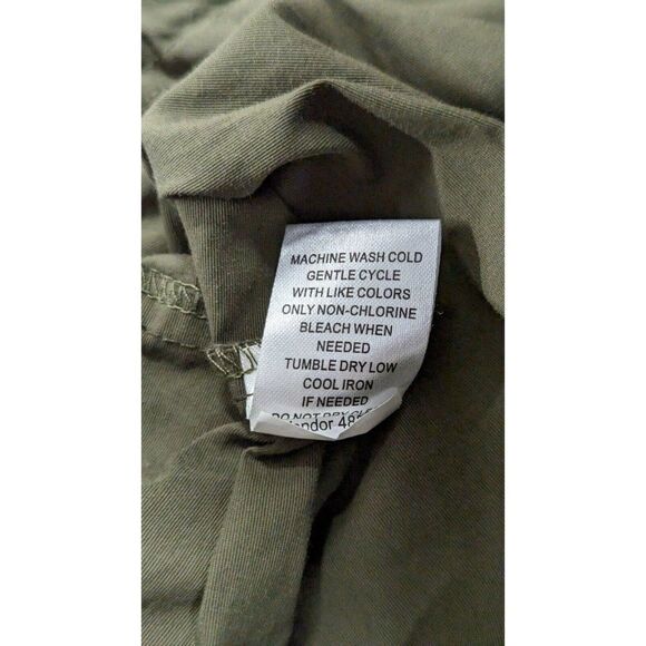 Modern Amusement Mens Size Medium Green Long Sleeve Hooded Windbreaker Jacket - Picture 11 of 11